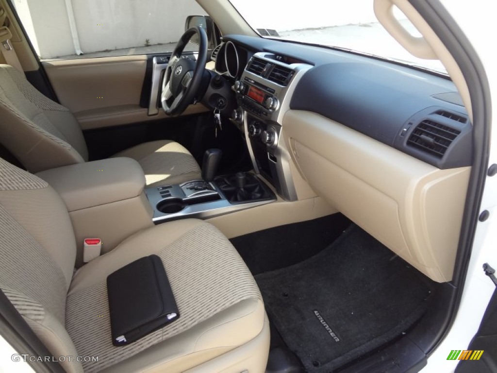 2012 4Runner SR5 4x4 - Blizzard White Pearl / Sand Beige Leather photo #16