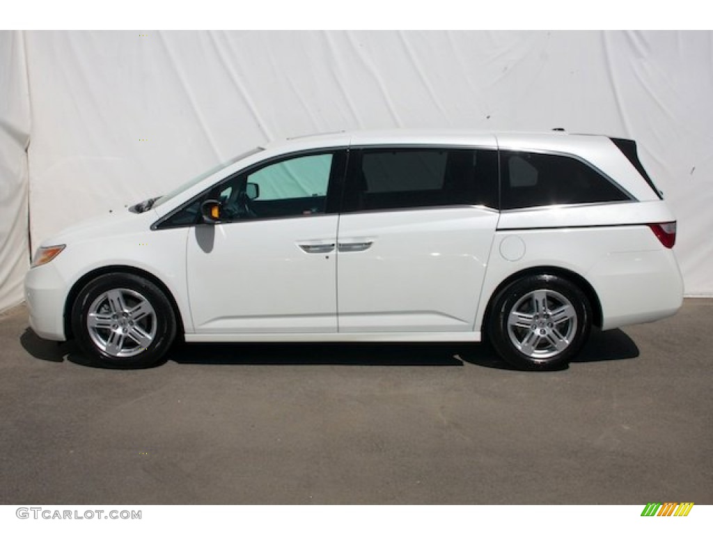 White Diamond Pearl 2012 Honda Odyssey Touring Elite Exterior Photo #80074149