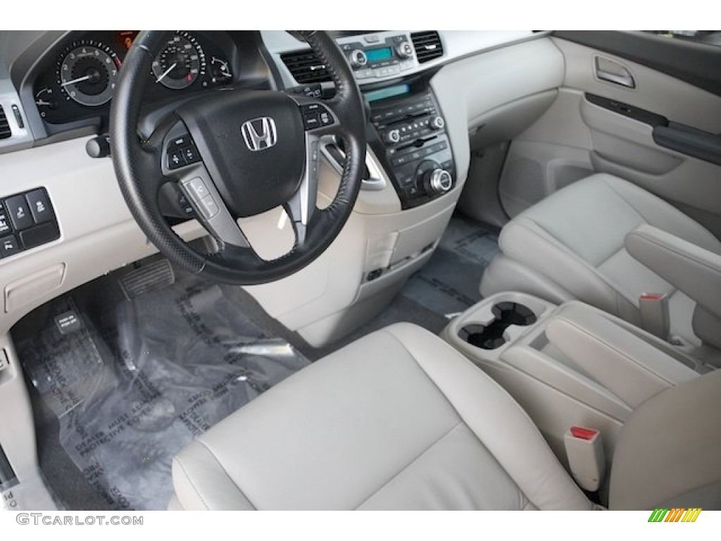 Gray Interior 2012 Honda Odyssey Touring Elite Photo #80074179