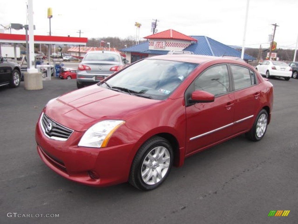 2012 Sentra 2.0 S - Red Brick / Charcoal photo #1
