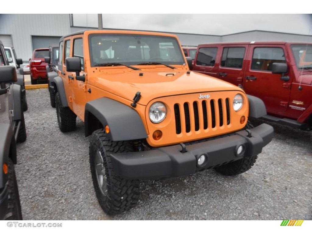 2013 Wrangler Unlimited Sport S 4x4 - Dozer Yellow / Black photo #4