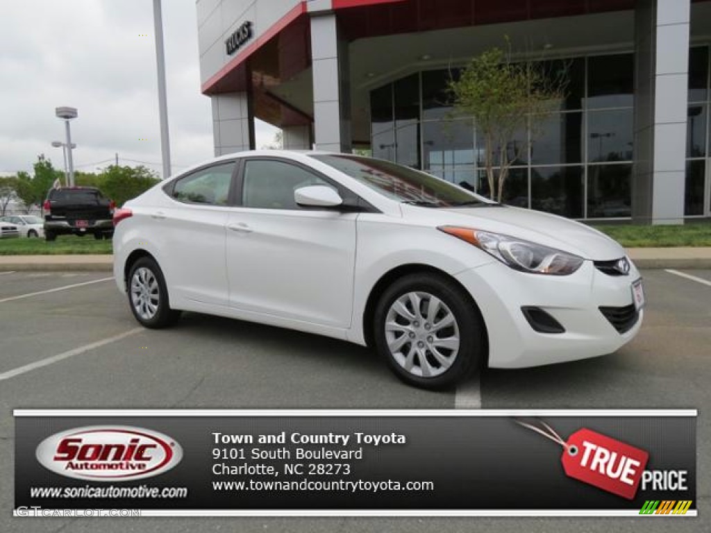 2012 Elantra GLS - Shimmering White / Beige photo #1
