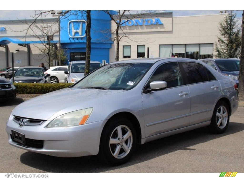 2004 Accord EX Sedan - Satin Silver Metallic / Black photo #1