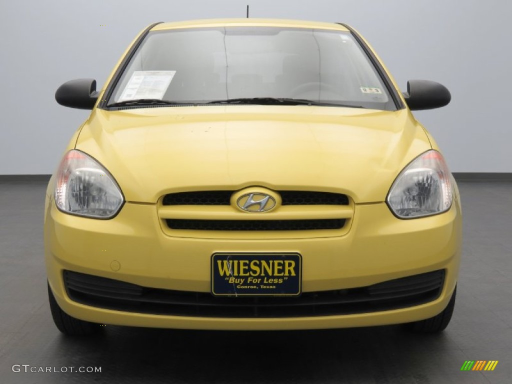 2009 Accent GS 3 Door - Mellow Yellow / Black photo #2