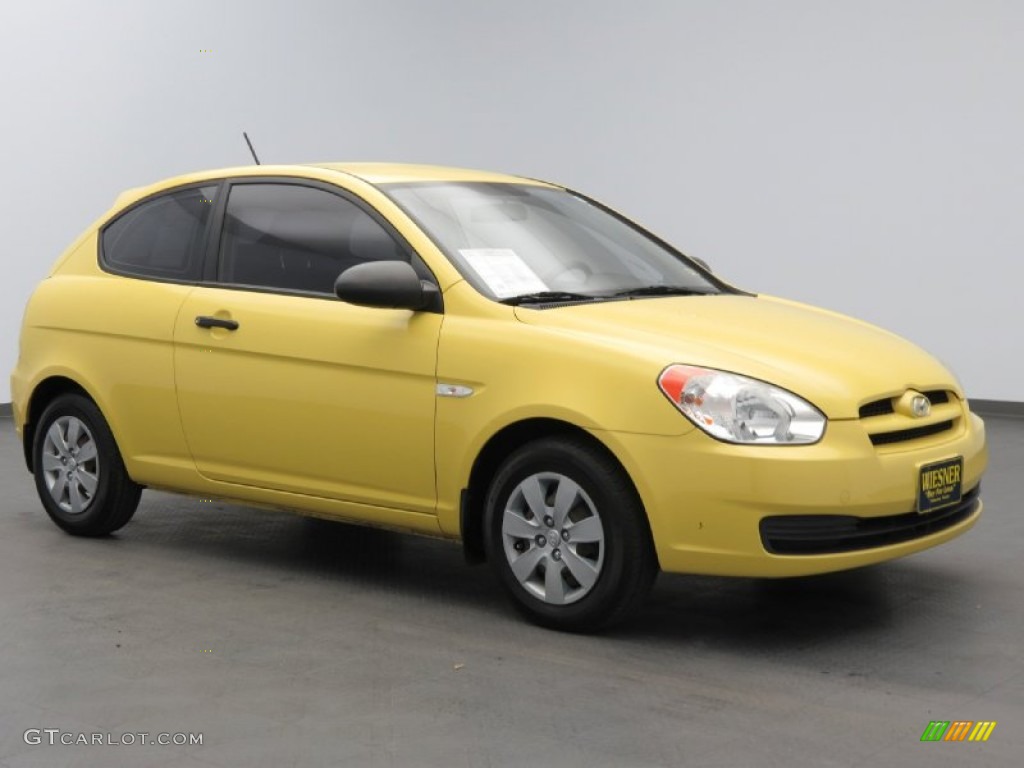 2009 Accent GS 3 Door - Mellow Yellow / Black photo #3