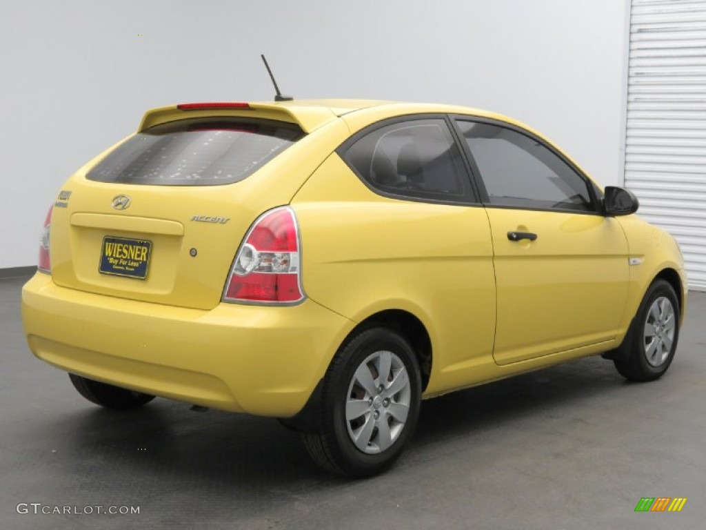 2009 Accent GS 3 Door - Mellow Yellow / Black photo #5