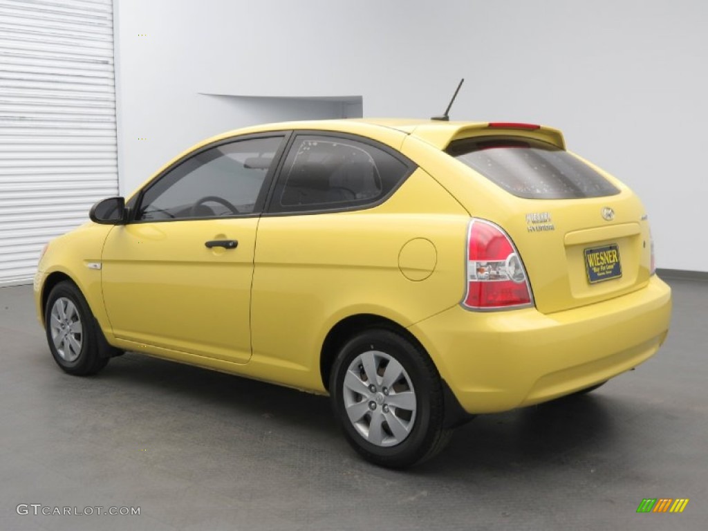 2009 Accent GS 3 Door - Mellow Yellow / Black photo #7