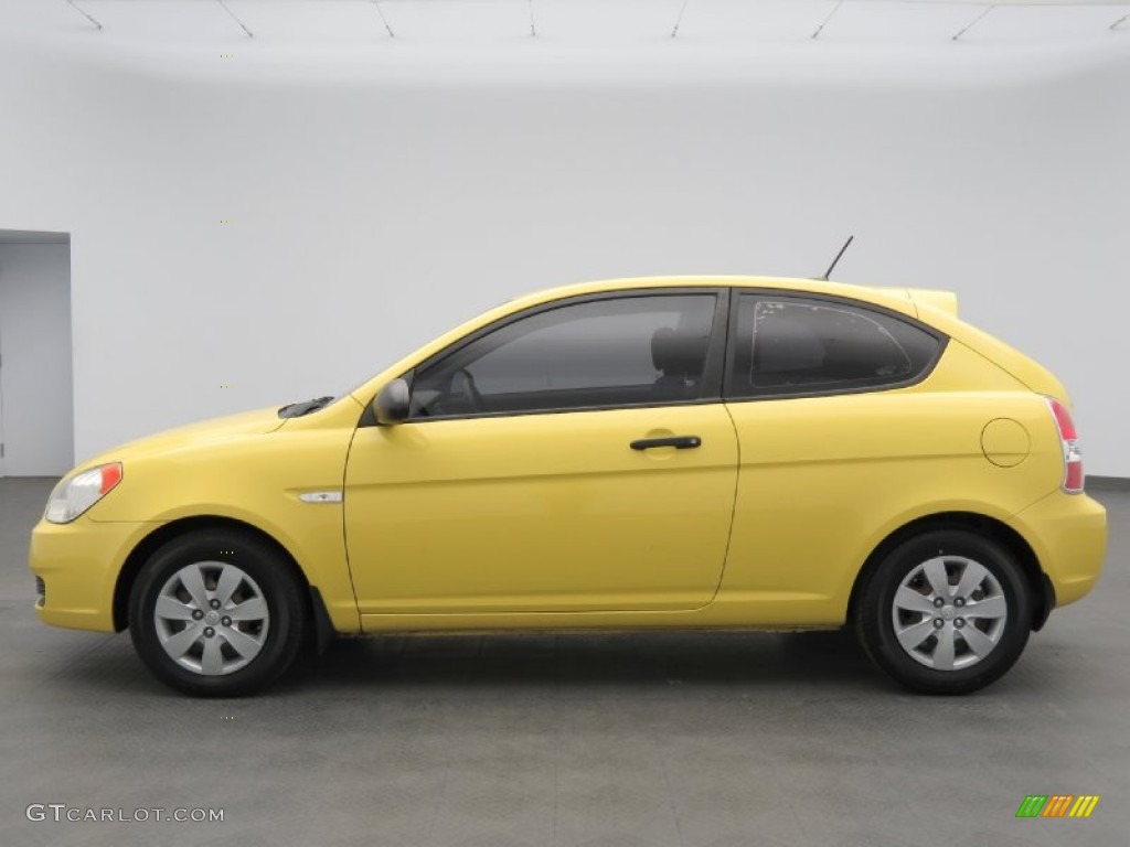 2009 Accent GS 3 Door - Mellow Yellow / Black photo #8