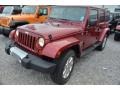 Deep Cherry Red Crystal Pearl 2013 Jeep Wrangler Unlimited Sahara 4x4 Exterior