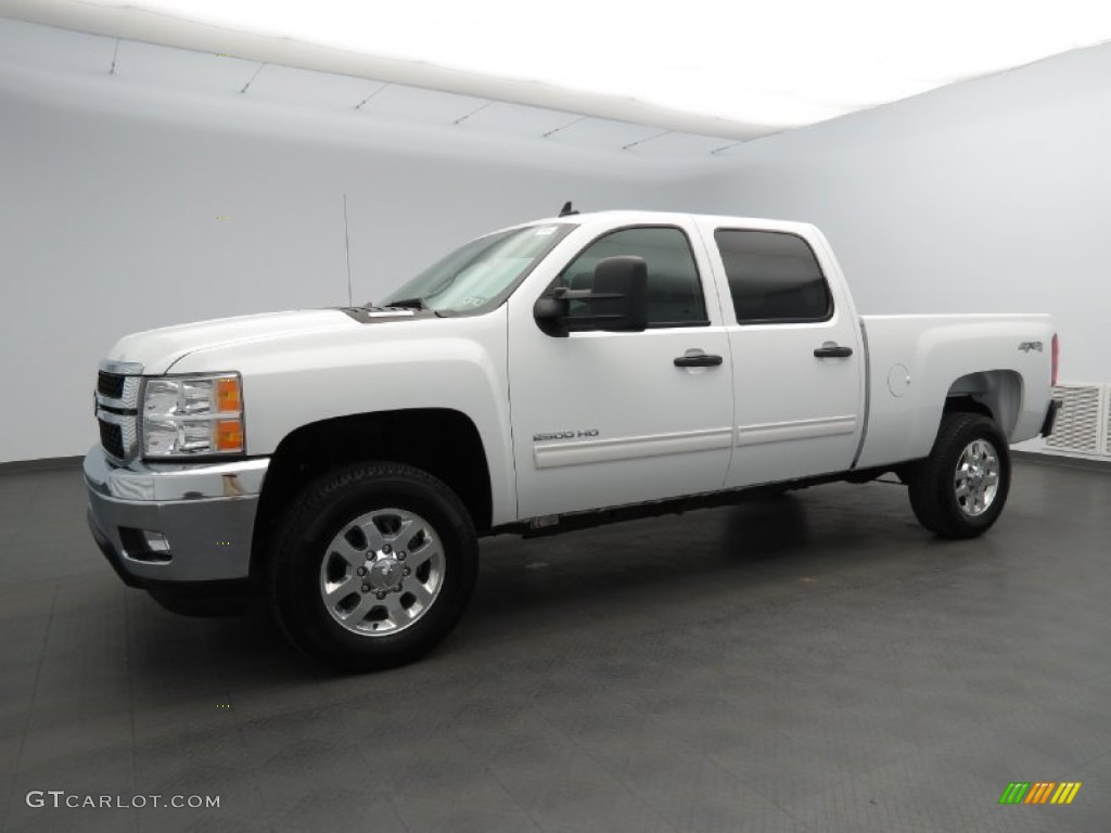 Summit White 2012 Chevrolet Silverado 2500HD LT Crew Cab 4x4 Exterior Photo #80078643