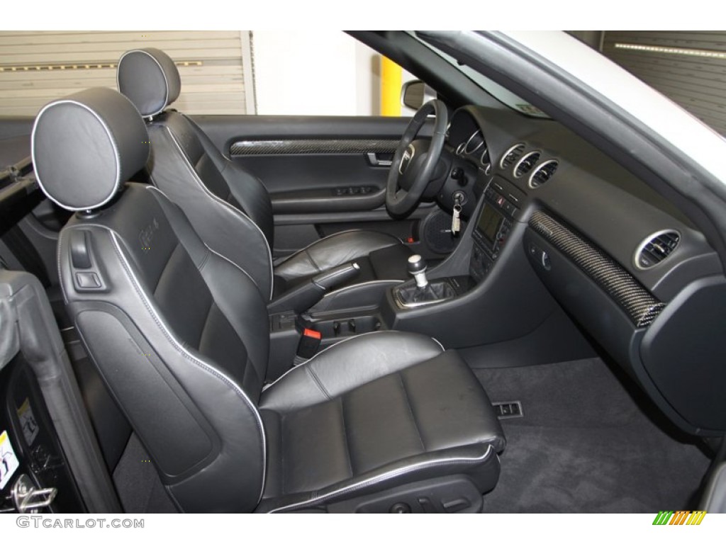 2008 Audi RS4 4.2 quattro Convertible Front Seat Photo #80080836