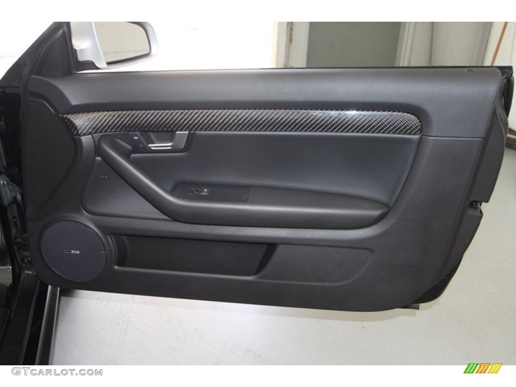 2008 Audi RS4 4.2 quattro Convertible Black Door Panel Photo #80080863