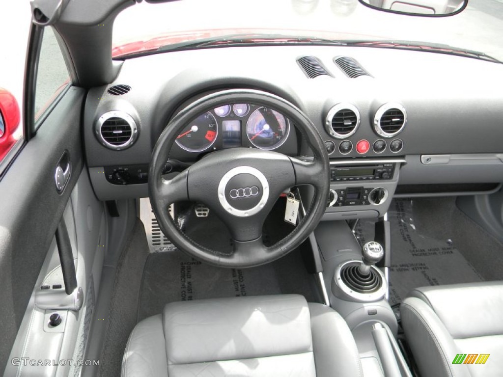 2002 TT 1.8T quattro Roadster - Amulet Red / Aviator Grey photo #23