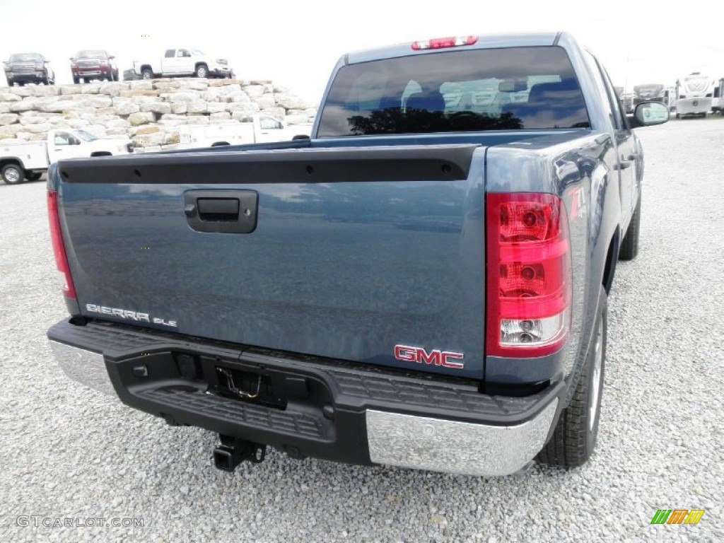 2013 Sierra 1500 SLE Crew Cab 4x4 - Stealth Gray Metallic / Ebony photo #16