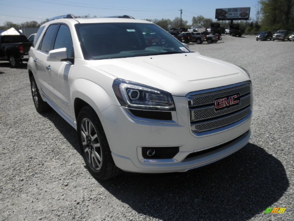 2013 Acadia Denali AWD - White Diamond Tricoat / Cocoa Dune photo #2