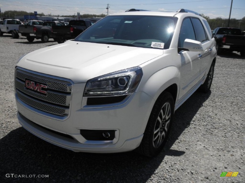 2013 Acadia Denali AWD - White Diamond Tricoat / Cocoa Dune photo #3