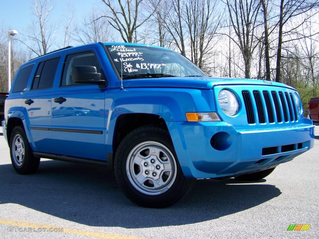2008 Patriot Sport - Surf Blue Pearl / Dark Slate Gray photo #6
