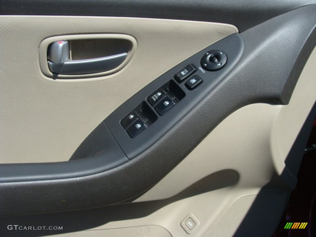 2009 Elantra GLS Sedan - Apple Red Pearl / Beige photo #8