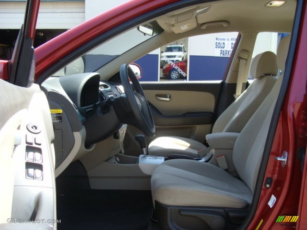 2009 Elantra GLS Sedan - Apple Red Pearl / Beige photo #10