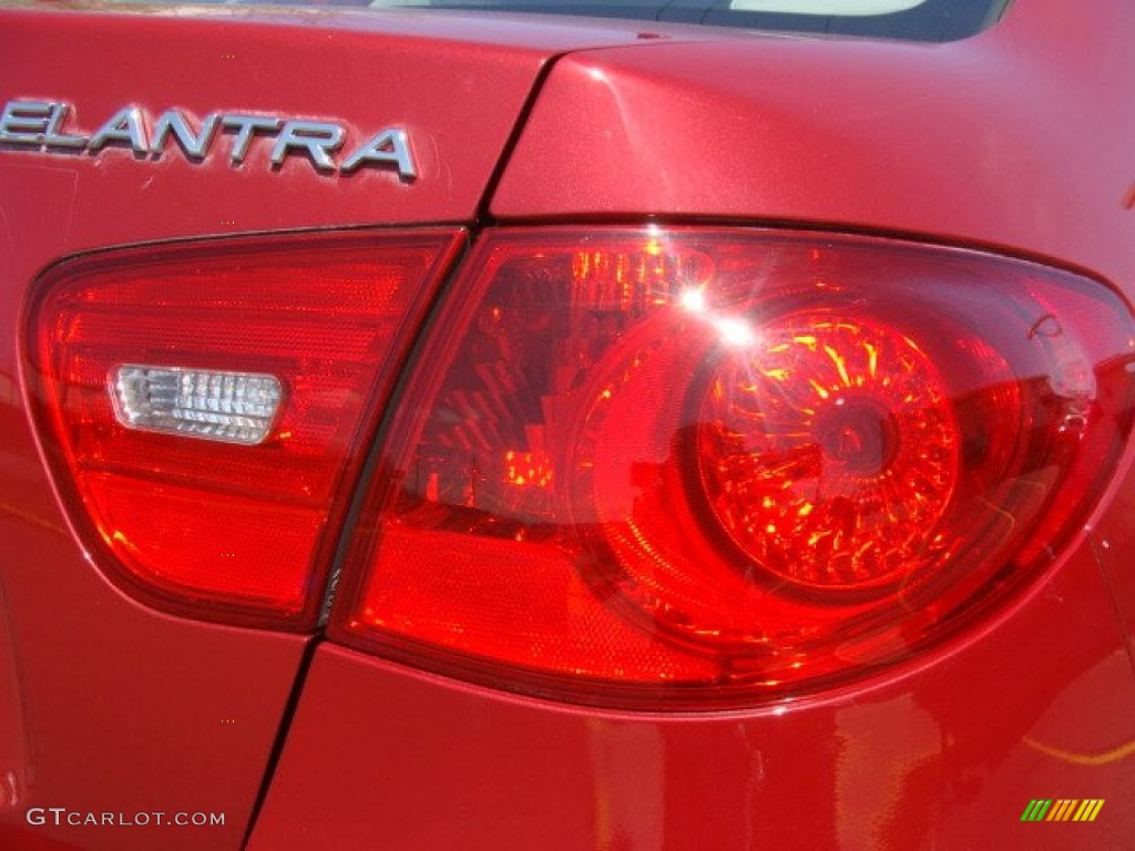 2009 Elantra GLS Sedan - Apple Red Pearl / Beige photo #20