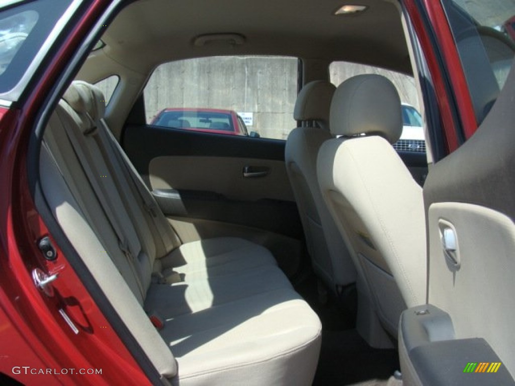 2009 Elantra GLS Sedan - Apple Red Pearl / Beige photo #21