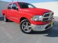 2009 Flame Red Dodge Ram 1500 Lone Star Edition Crew Cab  photo #2