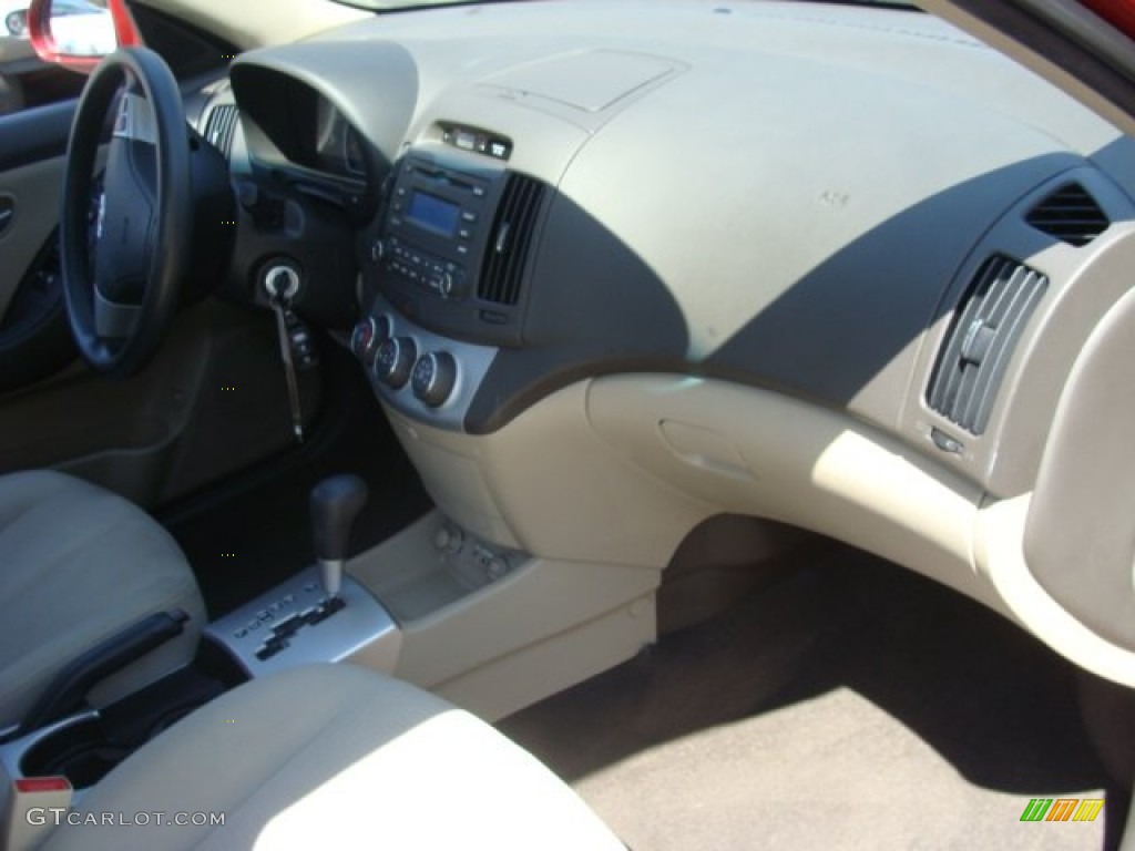 2009 Elantra GLS Sedan - Apple Red Pearl / Beige photo #23