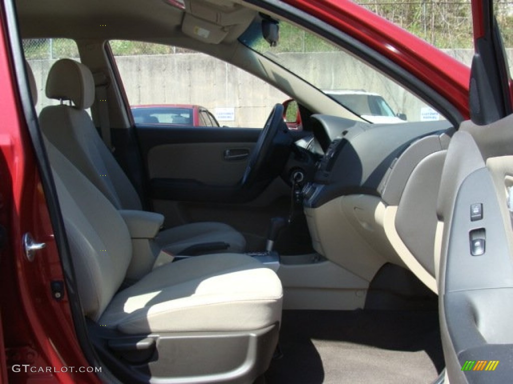 2009 Elantra GLS Sedan - Apple Red Pearl / Beige photo #24
