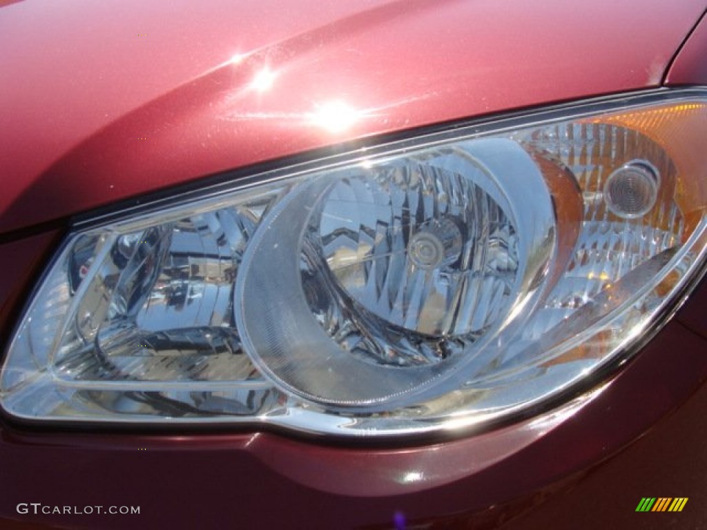 2009 Elantra GLS Sedan - Apple Red Pearl / Beige photo #28