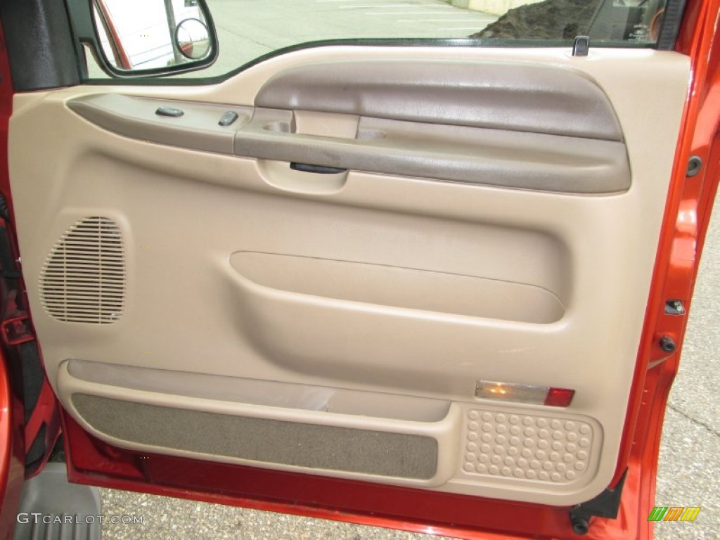 1999 Ford F250 Super Duty Lariat Extended Cab Medium Prairie Tan Door Panel Photo #80087575