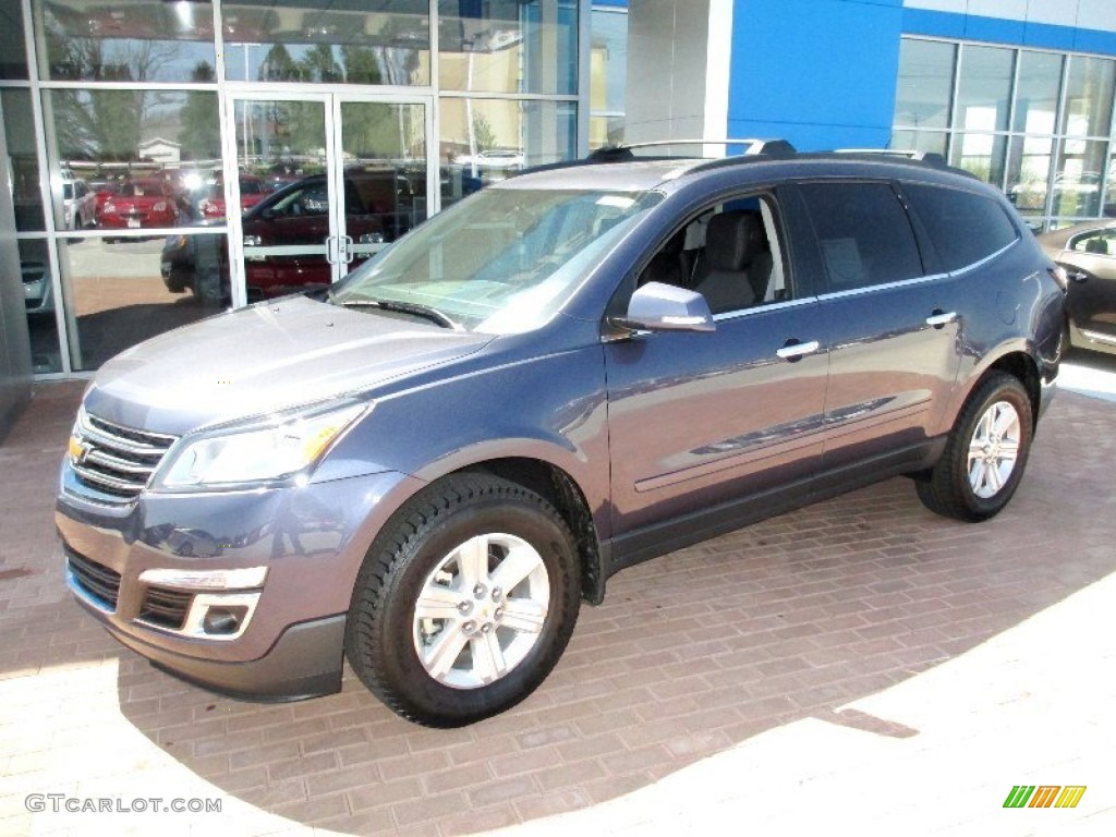 2013 Traverse LT - Atlantis Blue Metallic / Ebony photo #10