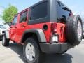 2013 Rock Lobster Red Jeep Wrangler Unlimited Sport S 4x4  photo #2
