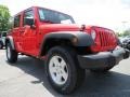 2013 Rock Lobster Red Jeep Wrangler Unlimited Sport S 4x4  photo #4