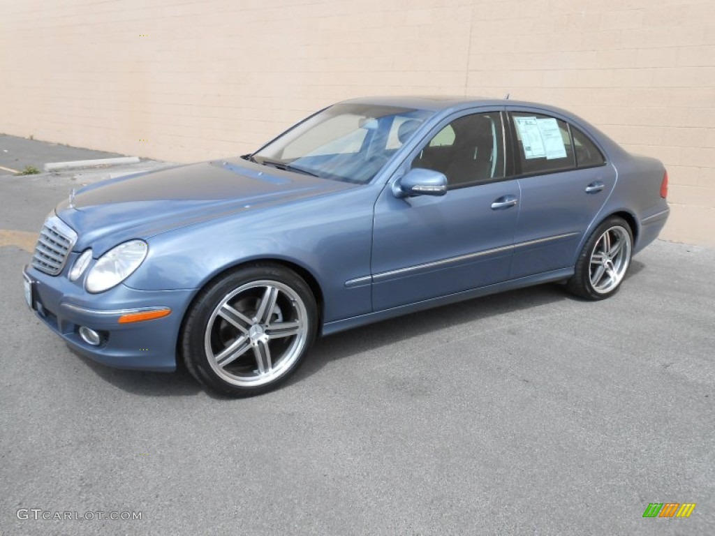 Platinum Blue Metallic 2007 Mercedes-Benz E 350 Sedan Exterior Photo #80088270