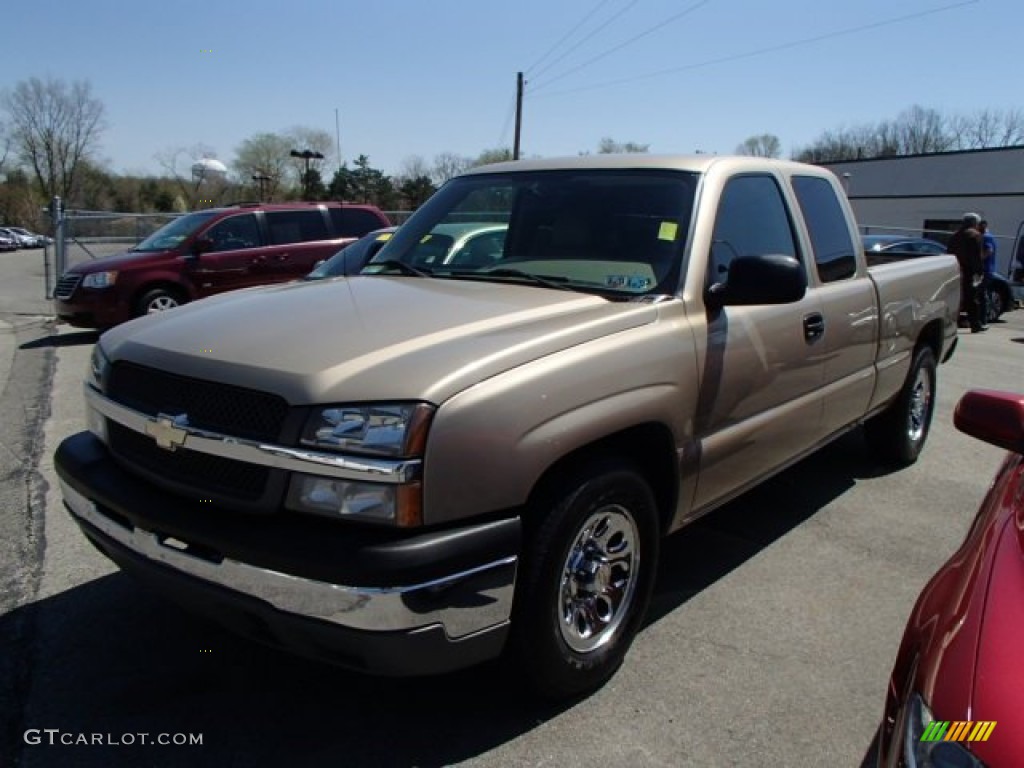 2004 Silverado 1500 LS Extended Cab - Sandstone Metallic / Tan photo #3