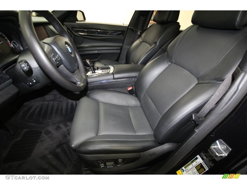 Black Nappa Leather Interior 2010 BMW 7 Series 750Li Sedan Photo #80089567