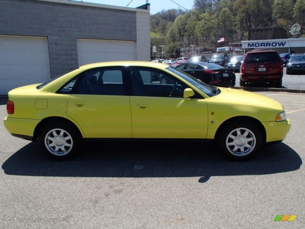 1997 A4 1.8T quattro Sedan - Brilliant Yellow / Black photo #1