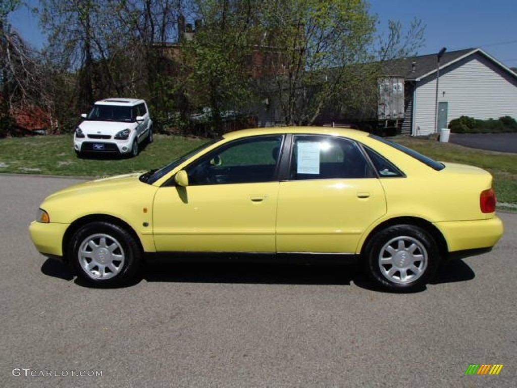 Brilliant Yellow 1997 Audi A4 1.8T quattro Sedan Exterior Photo #80089636