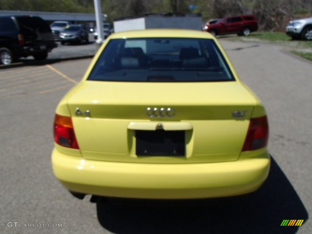 1997 A4 1.8T quattro Sedan - Brilliant Yellow / Black photo #7