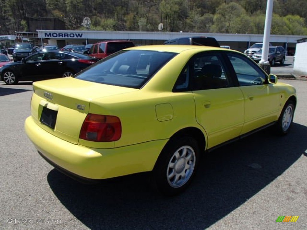 1997 A4 1.8T quattro Sedan - Brilliant Yellow / Black photo #8