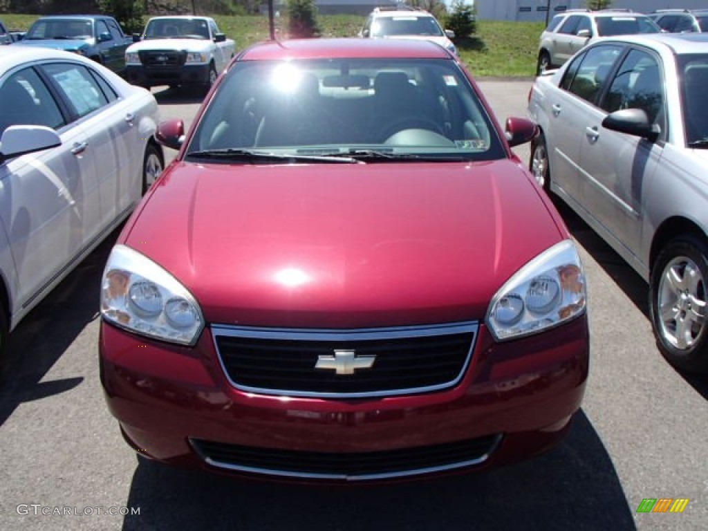 2006 Malibu LT V6 Sedan - Sport Red Metallic / Titanium Gray photo #2