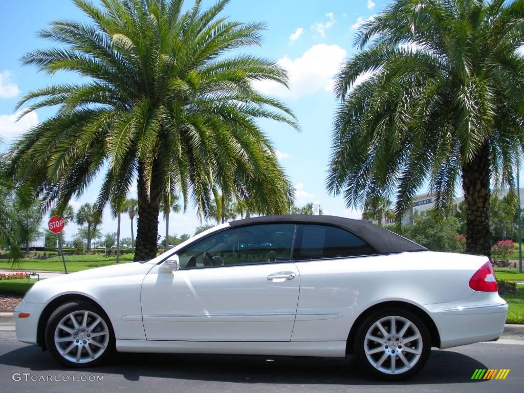 2007 CLK 350 Cabriolet - Arctic White / Stone photo #1