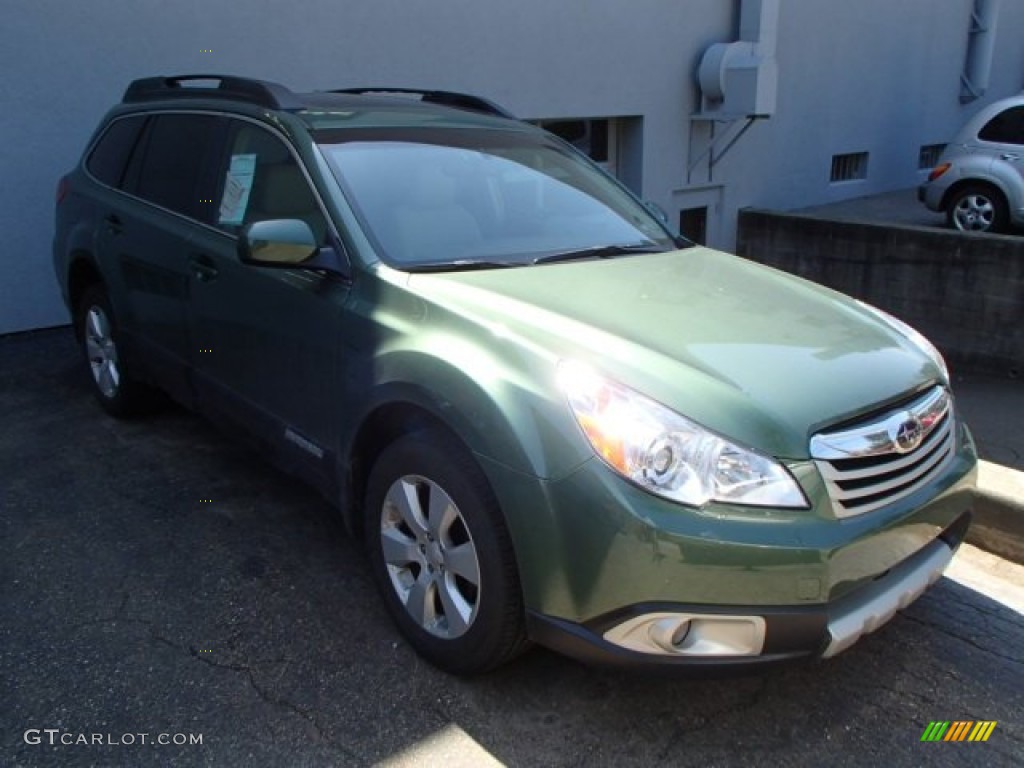2010 Outback 2.5i Limited Wagon - Cypress Green Pearl / Warm Ivory photo #1