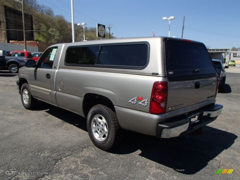 2003 Silverado 1500 LS Regular Cab 4x4 - Light Pewter Metallic / Dark Charcoal photo #6