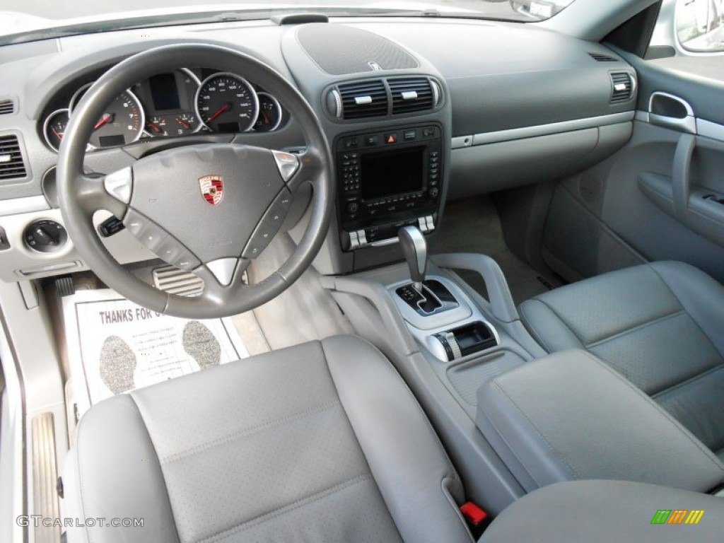 Black/Steel Grey Interior 2006 Porsche Cayenne S Photo #80091060