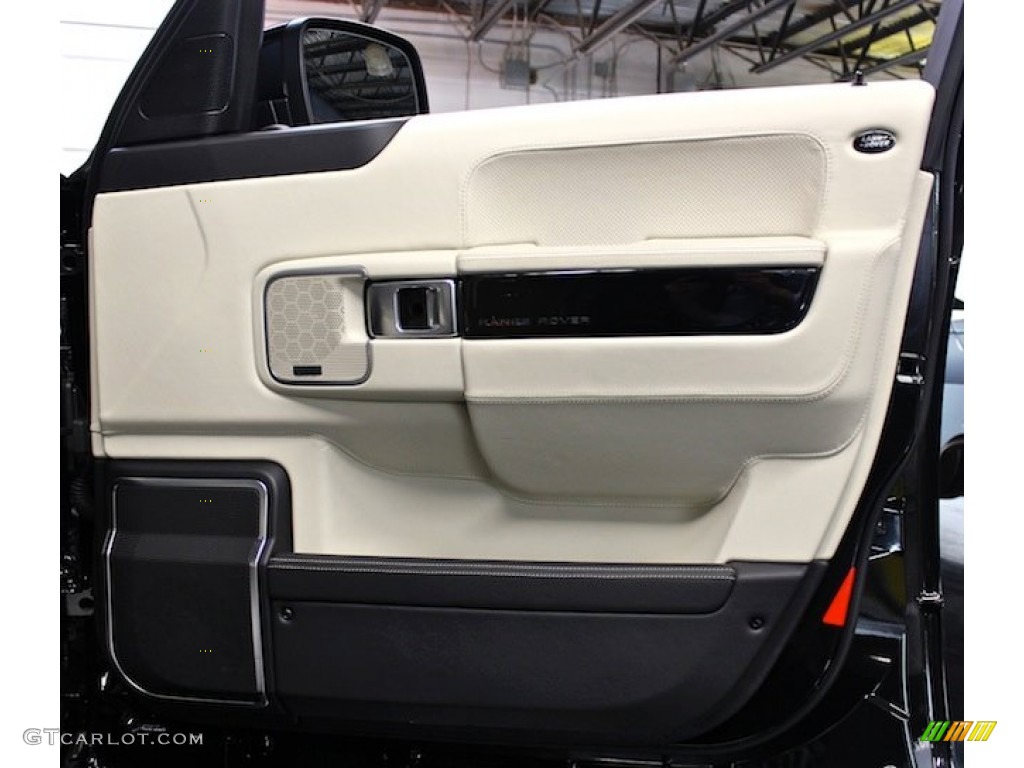 2012 Land Rover Range Rover Autobiography Duo-Tone Ivory/Jet Door Panel Photo #80091073