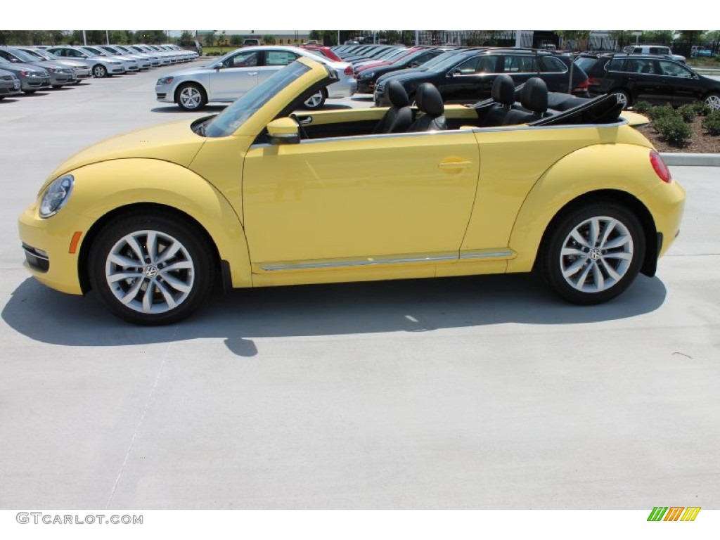 Yellow Rush 2013 Volkswagen Beetle TDI Convertible Exterior Photo #80091084