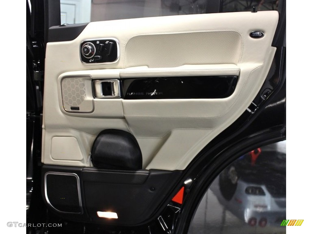 2012 Land Rover Range Rover Autobiography Duo-Tone Ivory/Jet Door Panel Photo #80091376