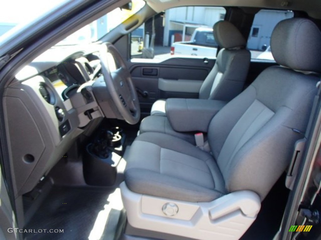 2010 F150 XL SuperCab 4x4 - Tuxedo Black / Medium Stone photo #11