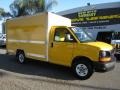 2007 Yellow GMC Savana Cutaway 3500 Commercial Cargo Van  photo #1